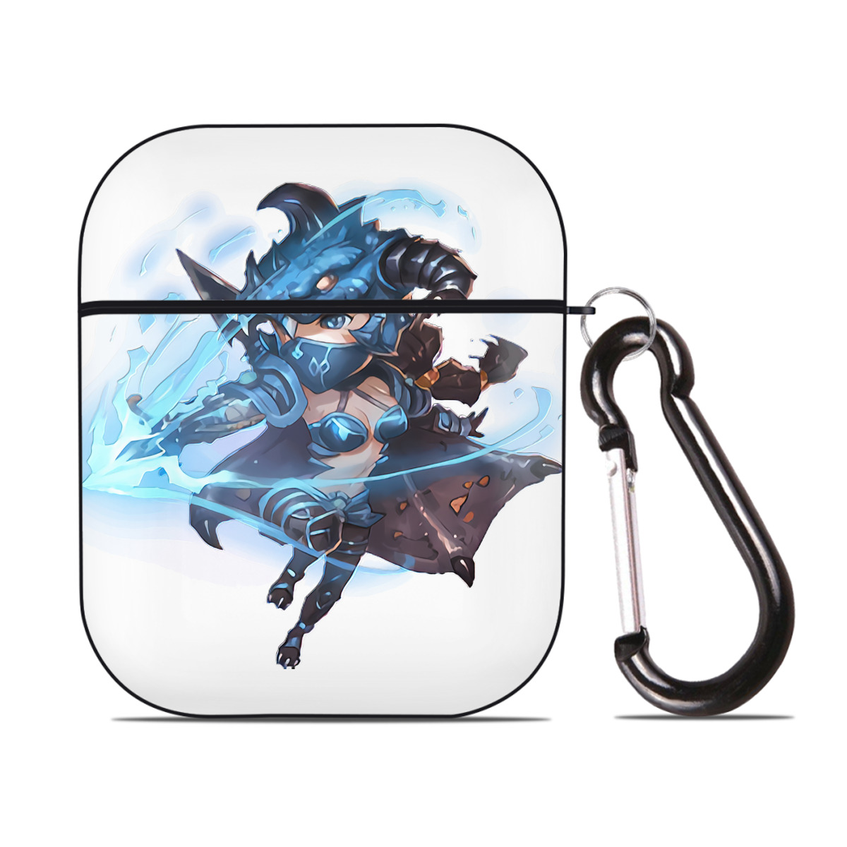 （画像用） リーグ・オブ・レジェンド League of Legends LOL AirPods 第2世代保護ケース ハードシェル ブラック 耐衝撃・防指紋・カラビナ付き