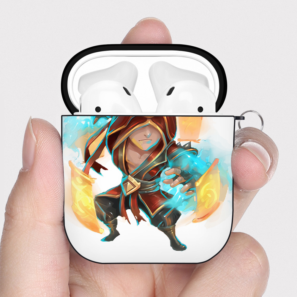 （画像用） リーグ・オブ・レジェンド League of Legends LOL AirPods 第2世代保護ケース ハードシェル ブラック 耐衝撃・防指紋・カラビナ付き