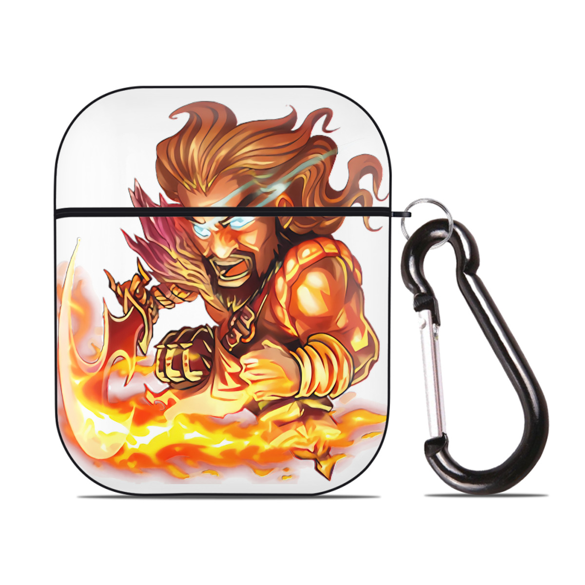 （画像用） リーグ・オブ・レジェンド League of Legends LOL AirPods 第2世代保護ケース ハードシェル ブラック 耐衝撃・防指紋・カラビナ付き