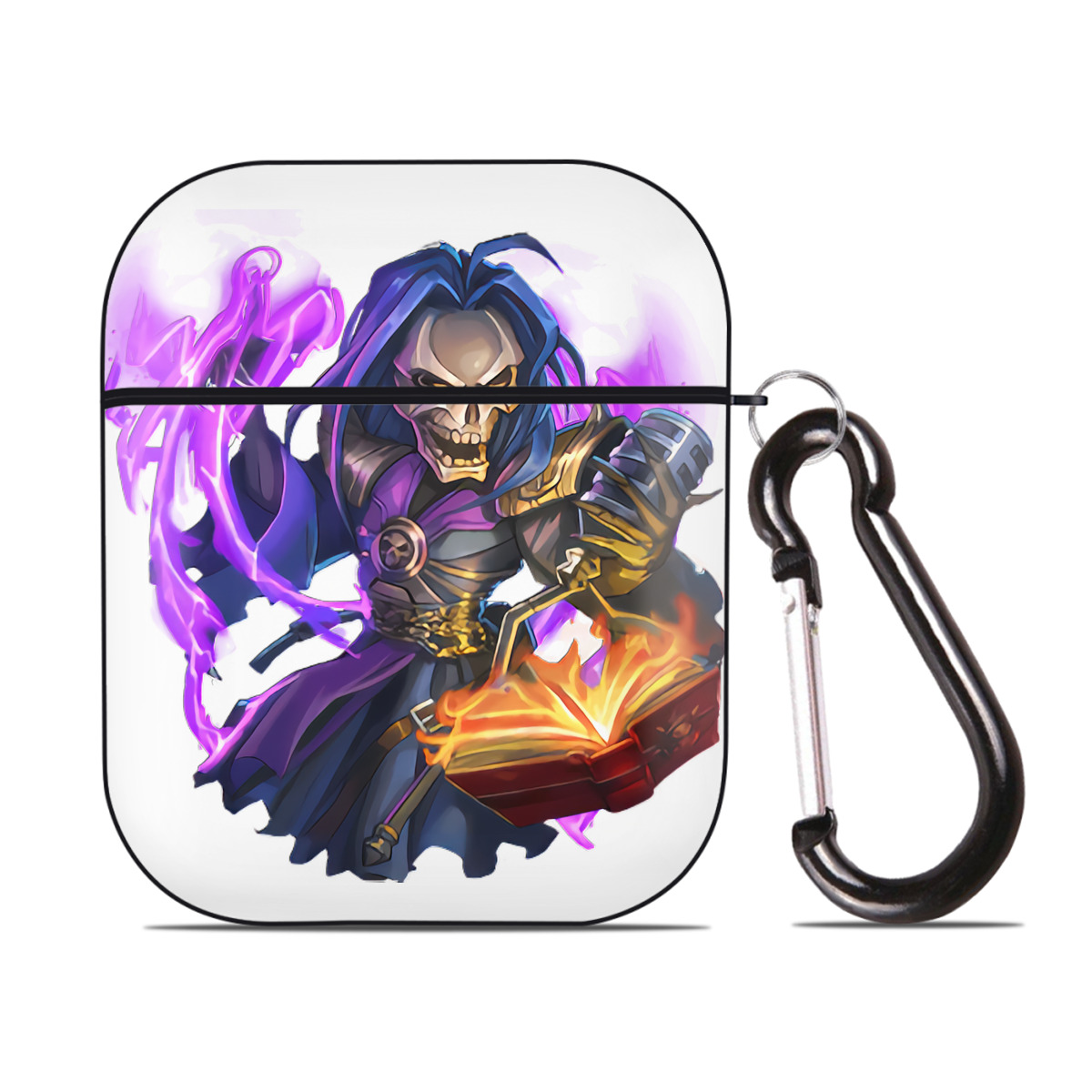 （画像用） リーグ・オブ・レジェンド League of Legends LOL AirPods 第2世代保護ケース ハードシェル ブラック 耐衝撃・防指紋・カラビナ付き