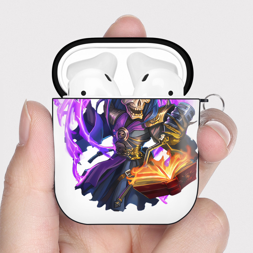 （画像用） リーグ・オブ・レジェンド League of Legends LOL AirPods 第2世代保護ケース ハードシェル ブラック 耐衝撃・防指紋・カラビナ付き