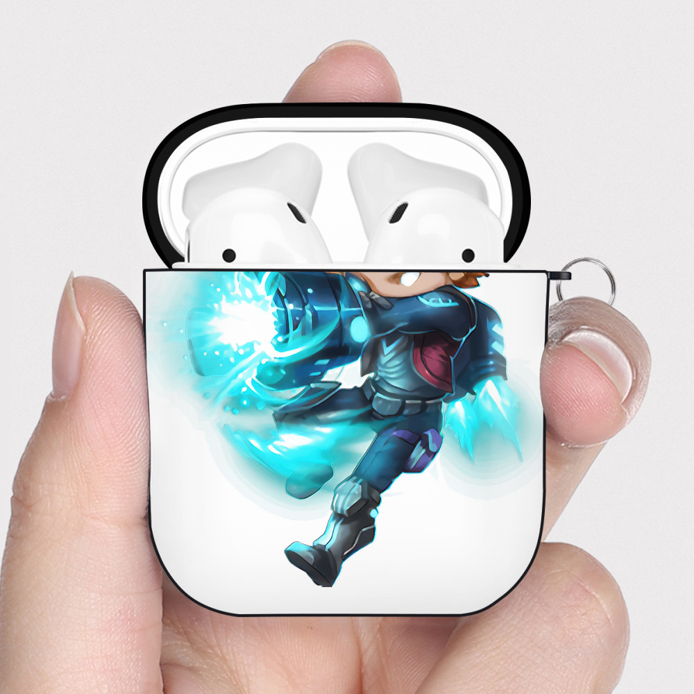 （画像用） リーグ・オブ・レジェンド League of Legends LOL AirPods 第2世代保護ケース ハードシェル ブラック 耐衝撃・防指紋・カラビナ付き