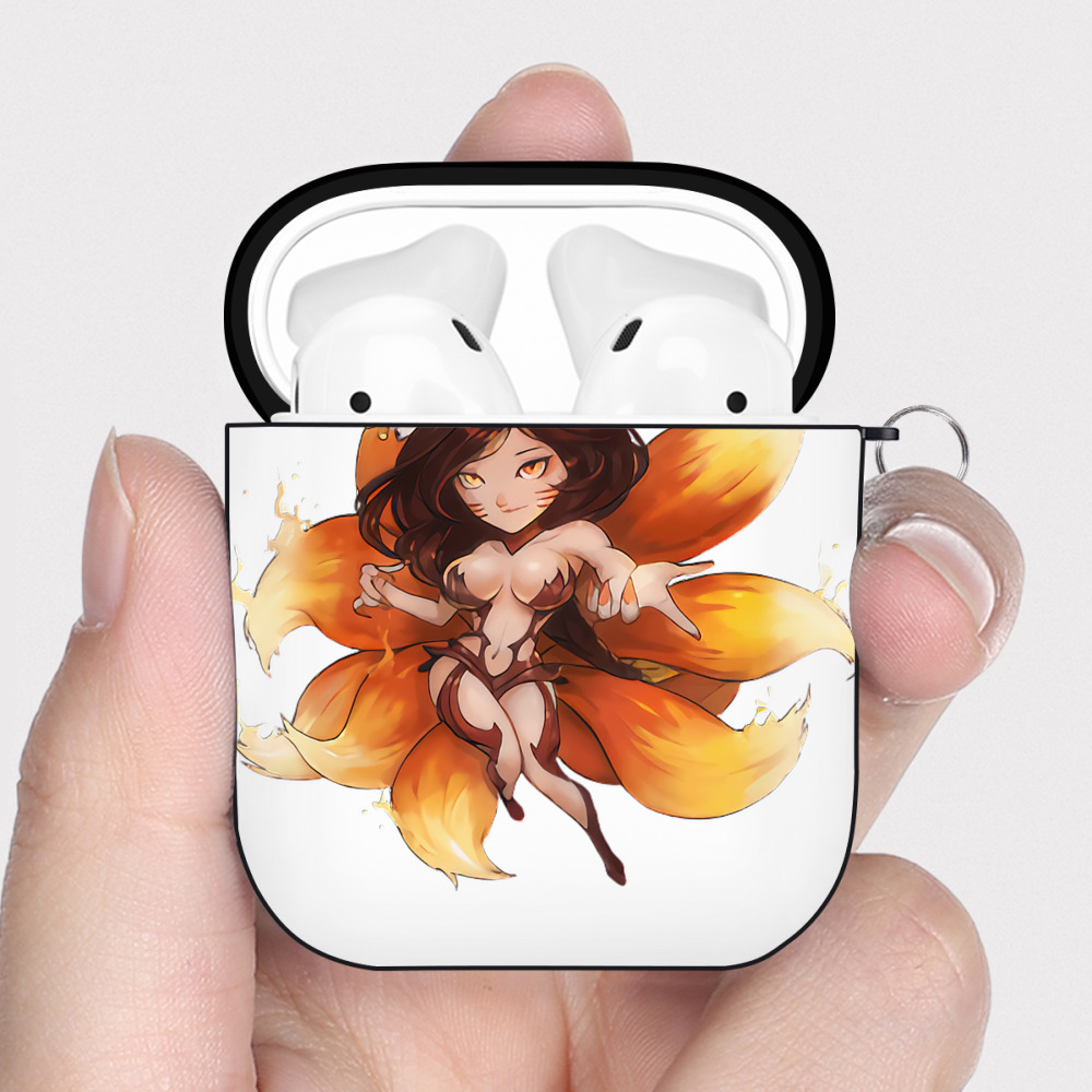 （画像用） リーグ・オブ・レジェンド League of Legends LOL AirPods 第2世代保護ケース ハードシェル ブラック 耐衝撃・防指紋・カラビナ付き