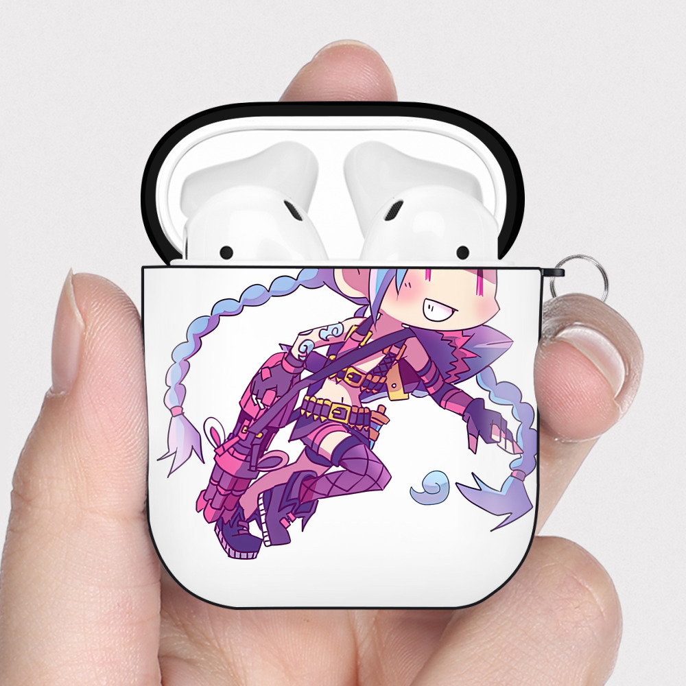 （画像用） リーグ・オブ・レジェンド League of Legends LOL AirPods 第2世代保護ケース ハードシェル ブラック 耐衝撃・防指紋・カラビナ付き