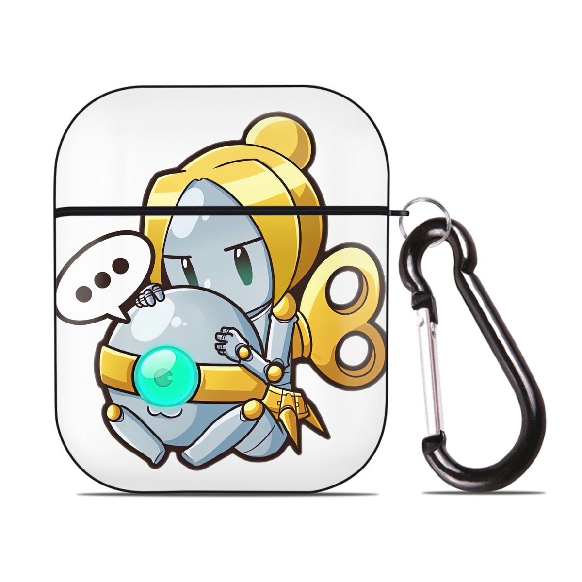 （画像用） リーグ・オブ・レジェンド League of Legends LOL AirPods 第2世代保護ケース ハードシェル ブラック 耐衝撃・防指紋・カラビナ付き