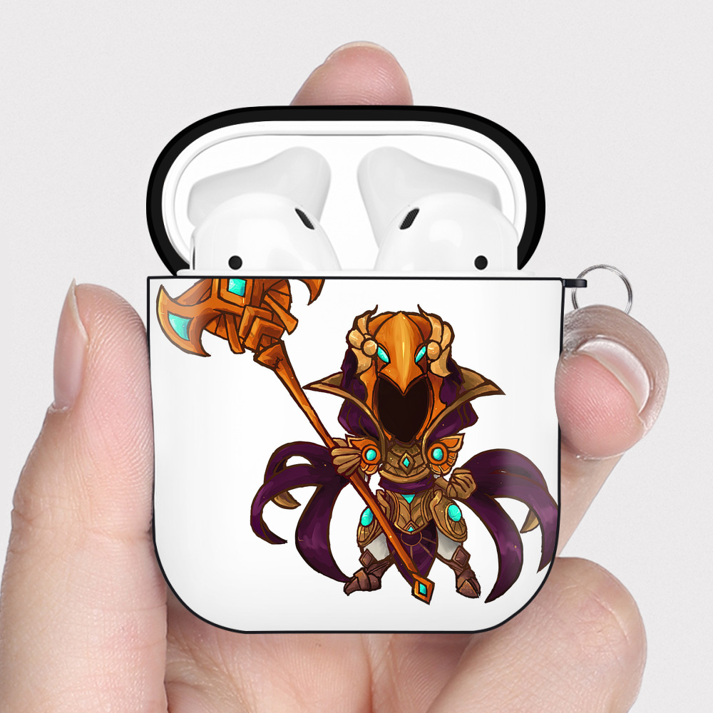 （画像用） リーグ・オブ・レジェンド League of Legends LOL AirPods 第2世代保護ケース ハードシェル ブラック 耐衝撃・防指紋・カラビナ付き