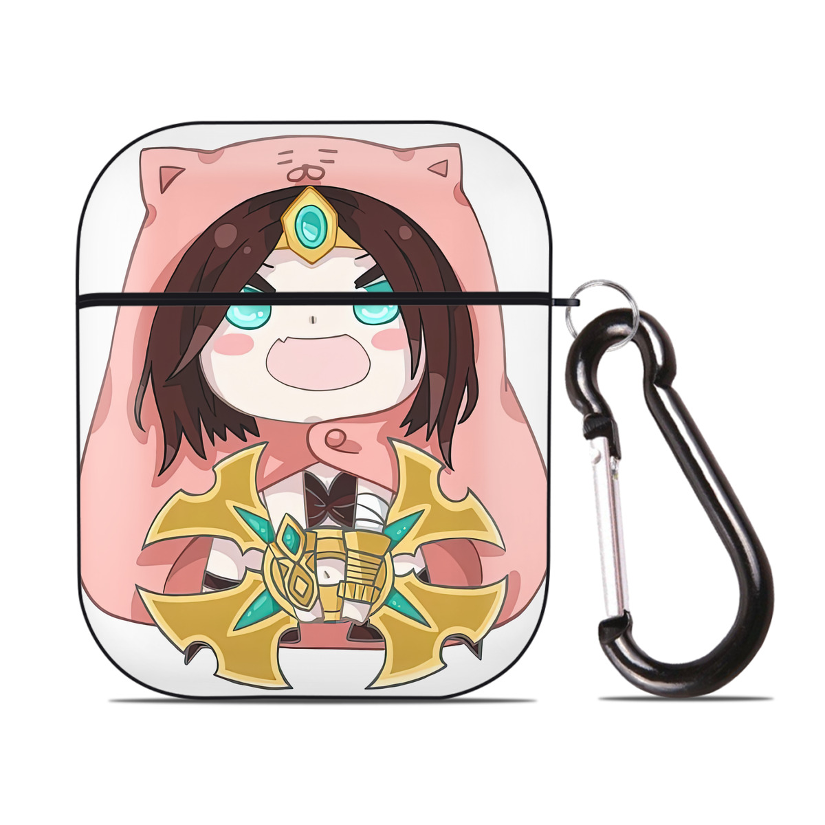 （画像用） リーグ・オブ・レジェンド League of Legends LOL AirPods 第2世代保護ケース ハードシェル ブラック 耐衝撃・防指紋・カラビナ付き