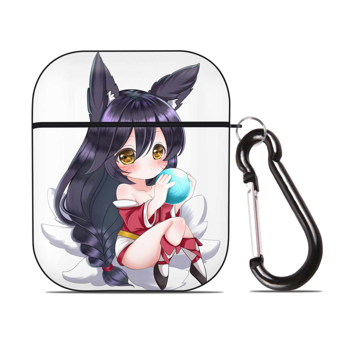 （画像用） リーグ・オブ・レジェンド League of Legends LOL AirPods 第2世代保護ケース ハードシェル ブラック 耐衝撃・防指紋・カラビナ付き
