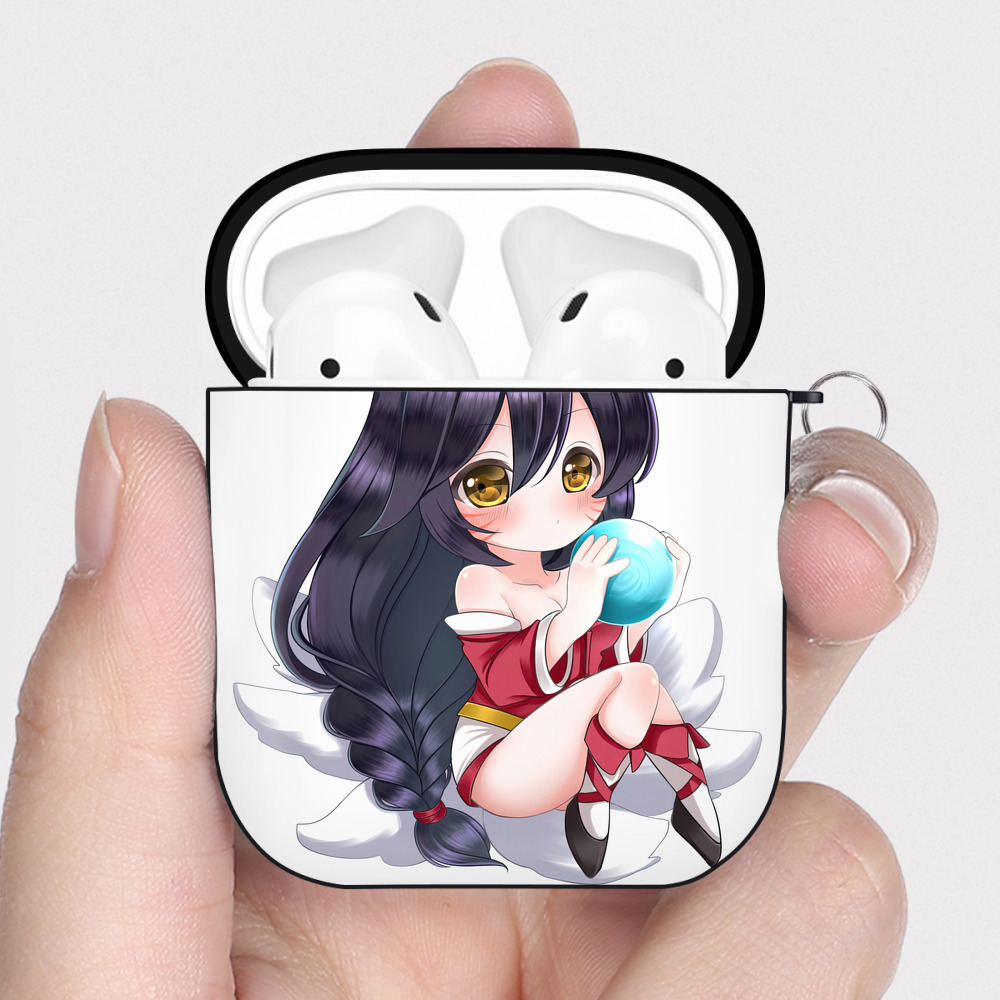 （画像用） リーグ・オブ・レジェンド League of Legends LOL AirPods 第2世代保護ケース ハードシェル ブラック 耐衝撃・防指紋・カラビナ付き