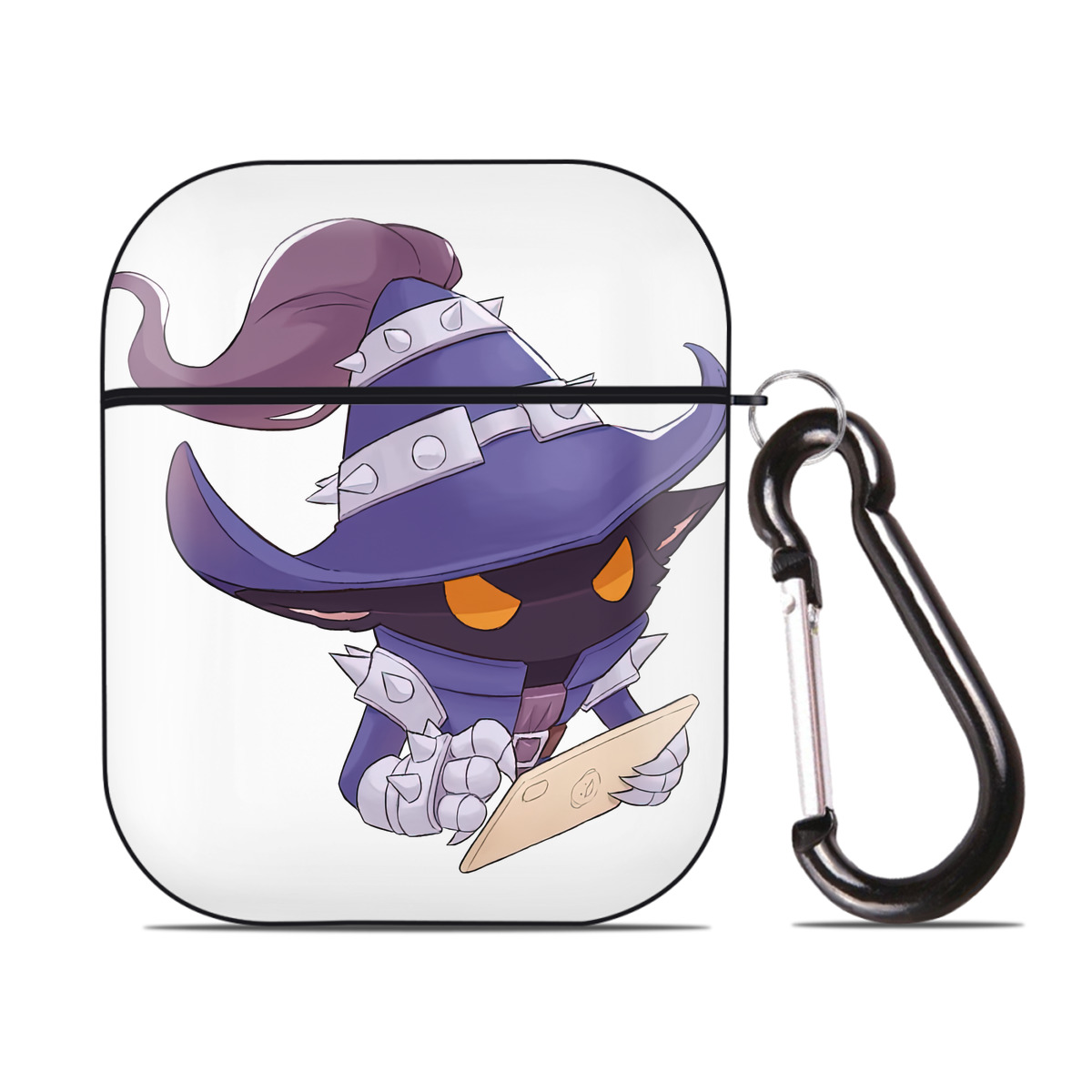 （画像用） リーグ・オブ・レジェンド League of Legends LOL AirPods 第2世代保護ケース ハードシェル ブラック 耐衝撃・防指紋・カラビナ付き