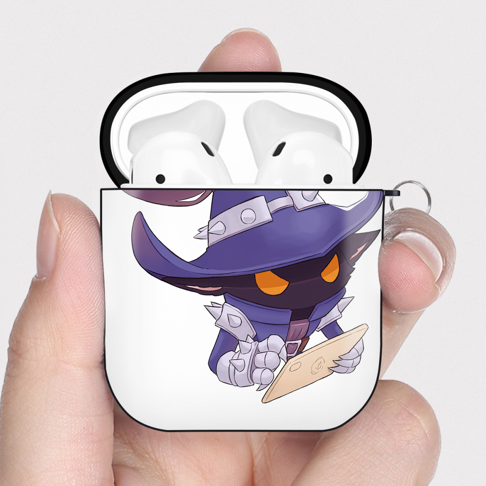 （画像用） リーグ・オブ・レジェンド League of Legends LOL AirPods 第2世代保護ケース ハードシェル ブラック 耐衝撃・防指紋・カラビナ付き