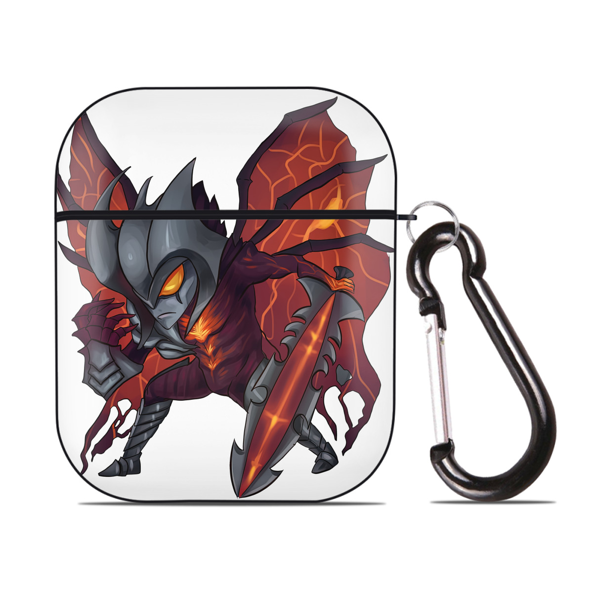 （画像用） リーグ・オブ・レジェンド League of Legends LOL AirPods 第2世代保護ケース ハードシェル ブラック 耐衝撃・防指紋・カラビナ付き
