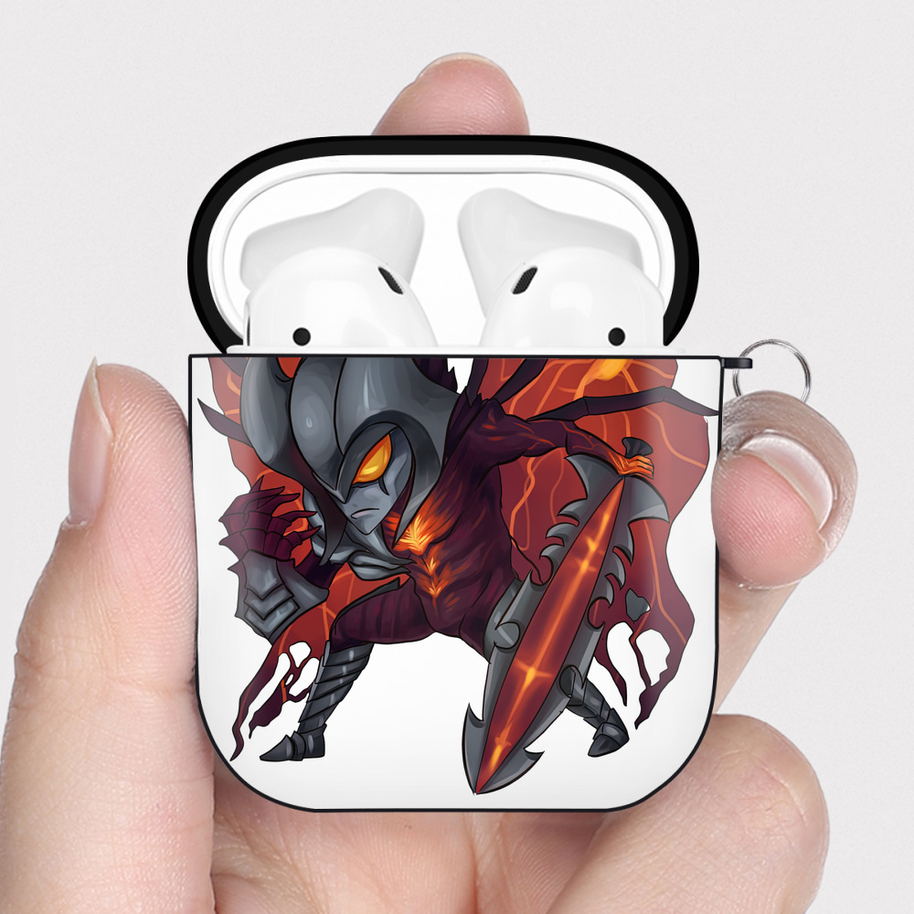 （画像用） リーグ・オブ・レジェンド League of Legends LOL AirPods 第2世代保護ケース ハードシェル ブラック 耐衝撃・防指紋・カラビナ付き