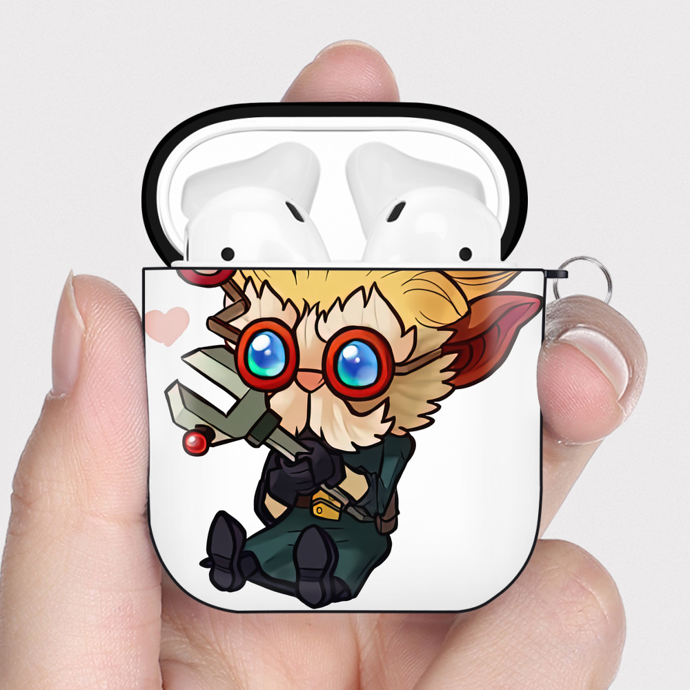 （画像用） リーグ・オブ・レジェンド League of Legends LOL AirPods 第2世代保護ケース ハードシェル ブラック 耐衝撃・防指紋・カラビナ付き