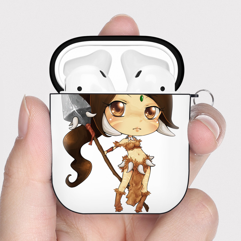（画像用） リーグ・オブ・レジェンド League of Legends LOL AirPods 第2世代保護ケース ハードシェル ブラック 耐衝撃・防指紋・カラビナ付き
