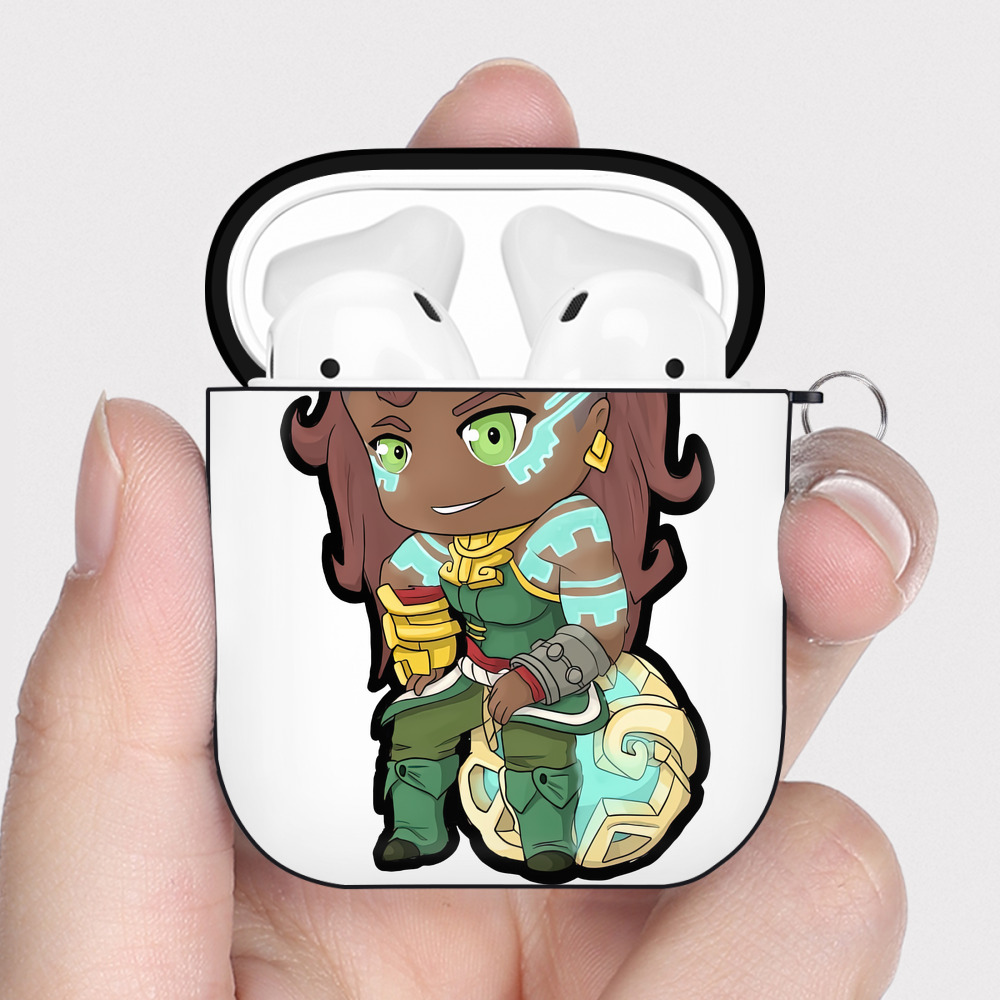 （画像用） リーグ・オブ・レジェンド League of Legends LOL AirPods 第2世代保護ケース ハードシェル ブラック 耐衝撃・防指紋・カラビナ付き