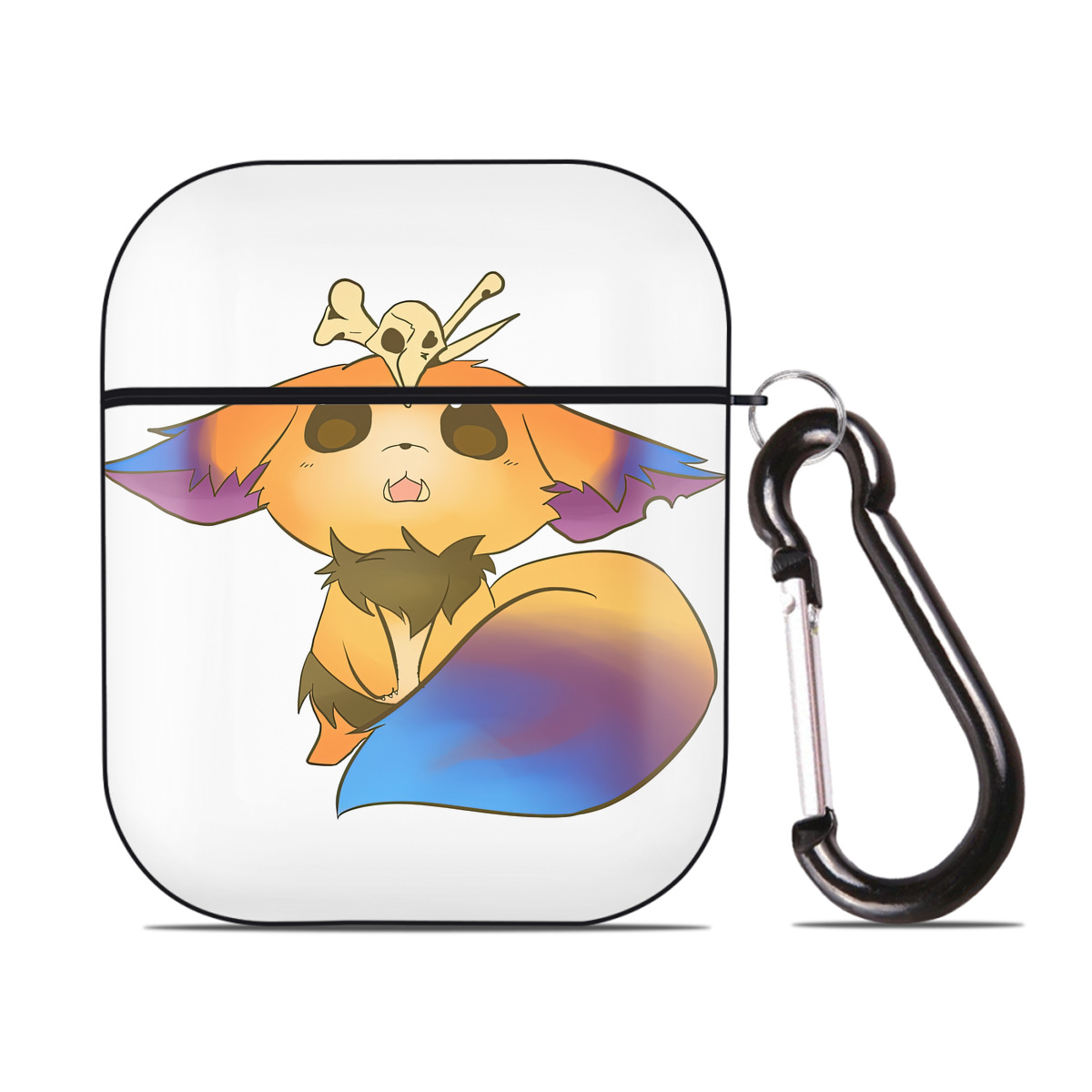 （画像用） リーグ・オブ・レジェンド League of Legends LOL AirPods 第2世代保護ケース ハードシェル ブラック 耐衝撃・防指紋・カラビナ付き