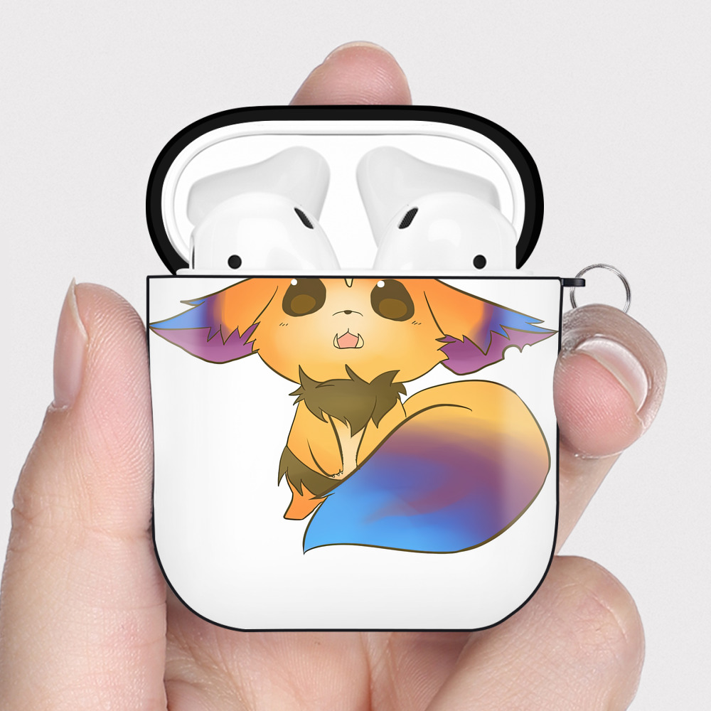 （画像用） リーグ・オブ・レジェンド League of Legends LOL AirPods 第2世代保護ケース ハードシェル ブラック 耐衝撃・防指紋・カラビナ付き