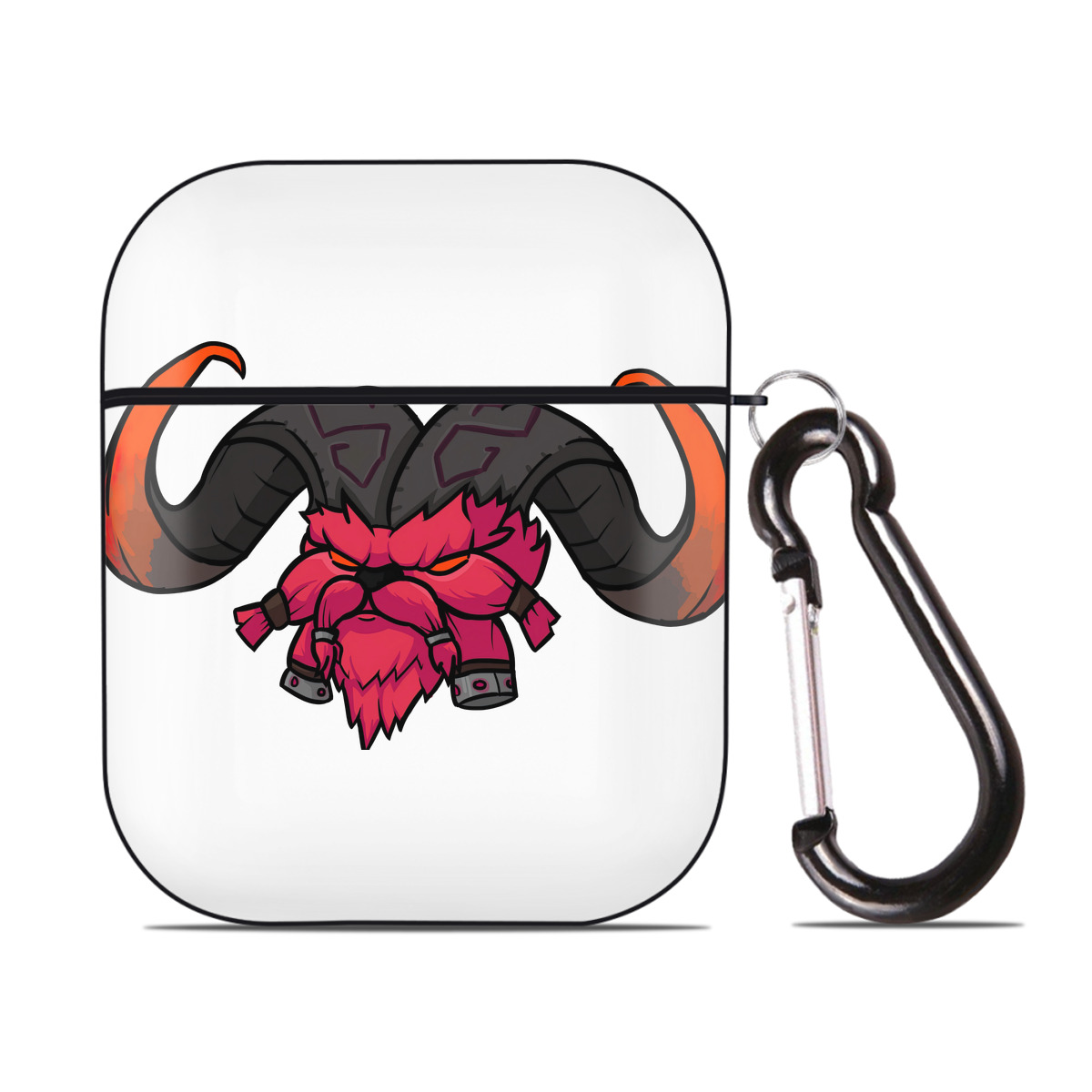 （画像用） リーグ・オブ・レジェンド League of Legends LOL AirPods 第2世代保護ケース ハードシェル ブラック 耐衝撃・防指紋・カラビナ付き