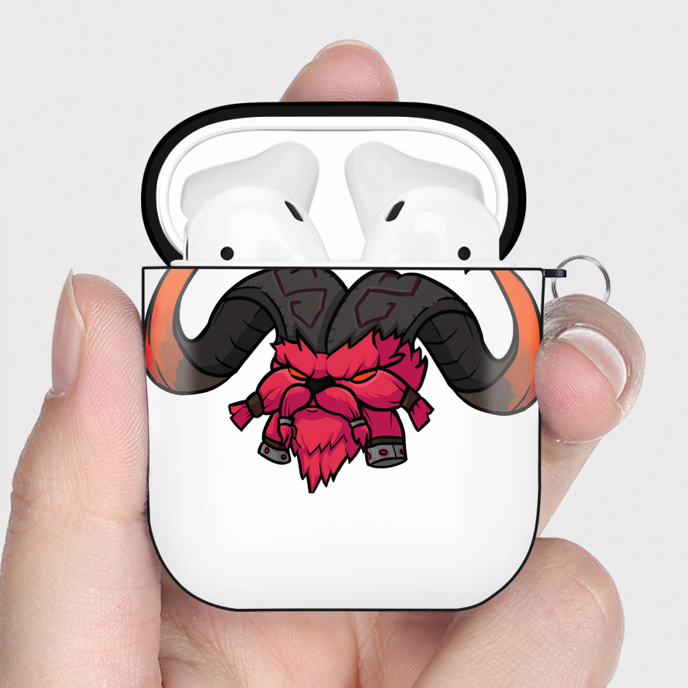 （画像用） リーグ・オブ・レジェンド League of Legends LOL AirPods 第2世代保護ケース ハードシェル ブラック 耐衝撃・防指紋・カラビナ付き