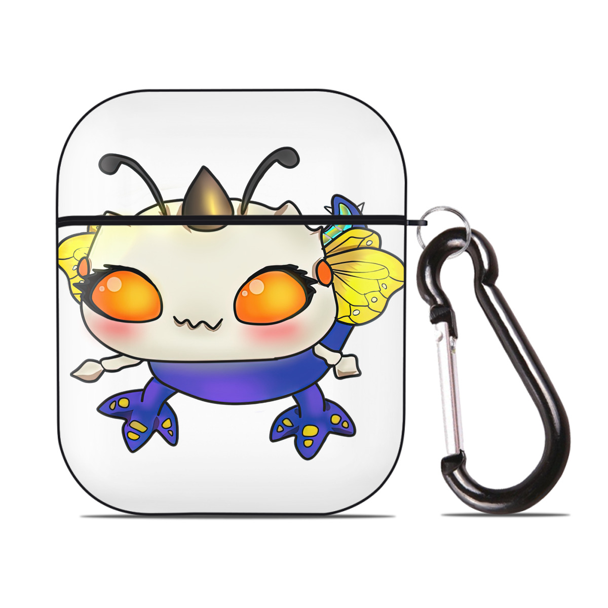 （画像用） リーグ・オブ・レジェンド League of Legends LOL AirPods 第2世代保護ケース ハードシェル ブラック 耐衝撃・防指紋・カラビナ付き