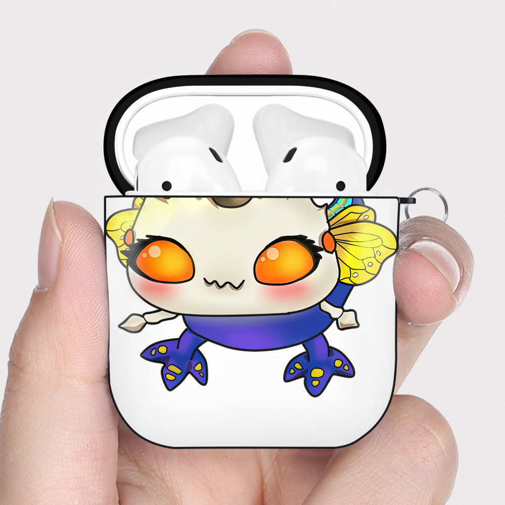 （画像用） リーグ・オブ・レジェンド League of Legends LOL AirPods 第2世代保護ケース ハードシェル ブラック 耐衝撃・防指紋・カラビナ付き