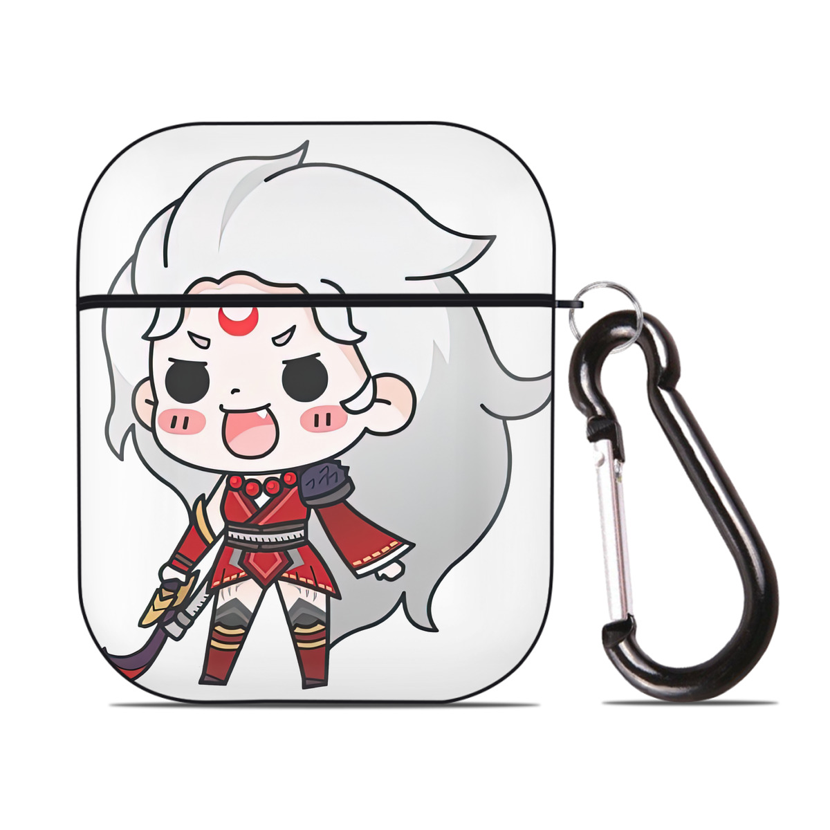 （画像用） リーグ・オブ・レジェンド League of Legends LOL AirPods 第2世代保護ケース ハードシェル ブラック 耐衝撃・防指紋・カラビナ付き