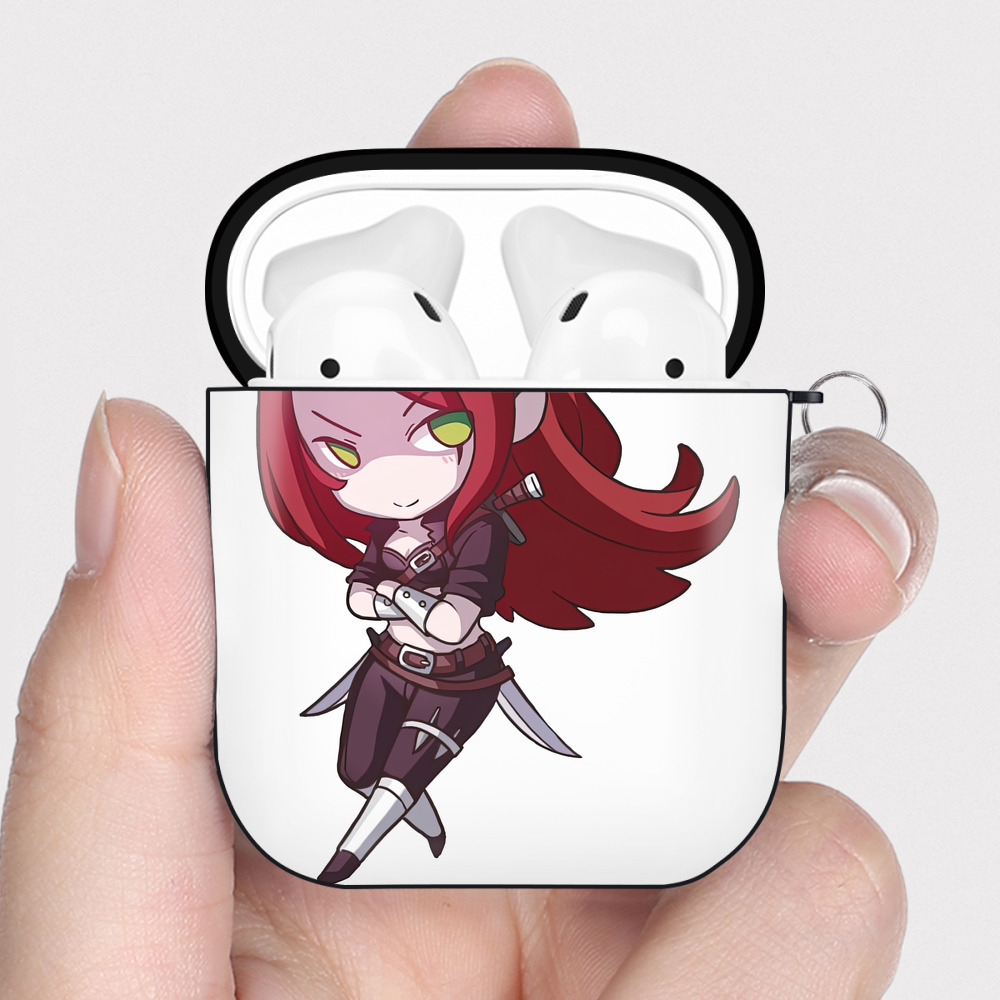 （画像用） リーグ・オブ・レジェンド League of Legends LOL AirPods 第2世代保護ケース ハードシェル ブラック 耐衝撃・防指紋・カラビナ付き
