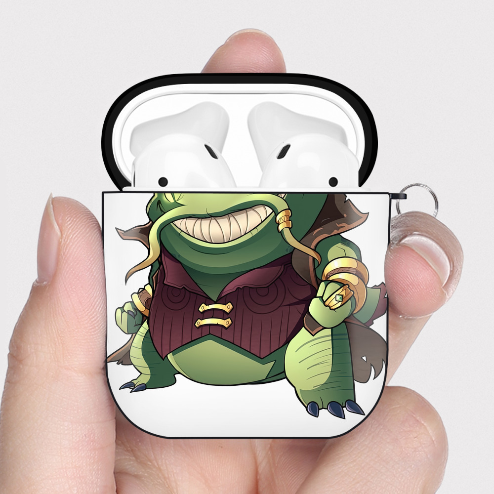 （画像用） リーグ・オブ・レジェンド League of Legends LOL AirPods 第2世代保護ケース ハードシェル ブラック 耐衝撃・防指紋・カラビナ付き