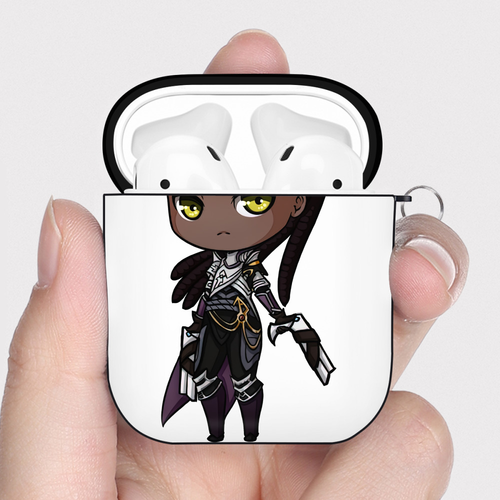 リーグ・オブ・レジェンド League of Legends LOL AirPods 第2世代保護ケース ハードシェル ブラック 耐衝撃・防指紋・カラビナ付き