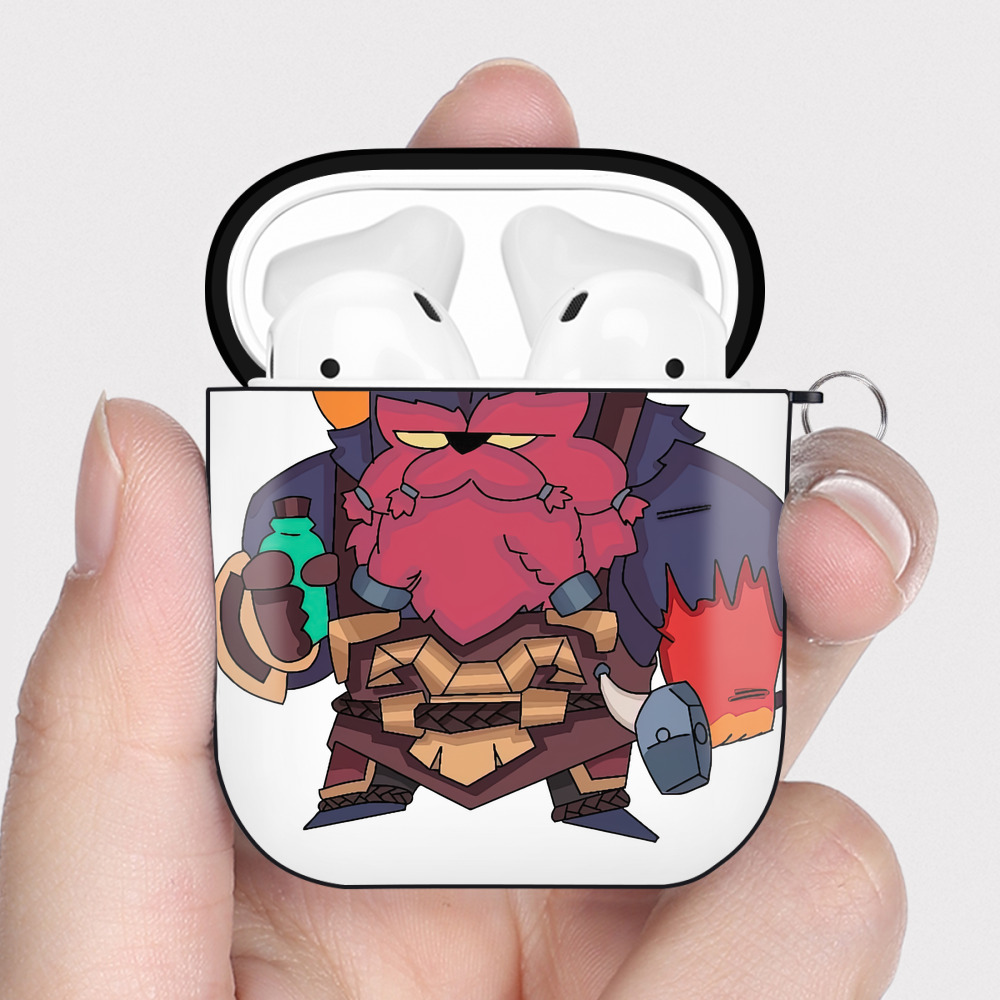 リーグ・オブ・レジェンド League of Legends LOL AirPods 第2世代保護ケース ハードシェル ブラック 耐衝撃・防指紋・カラビナ付き