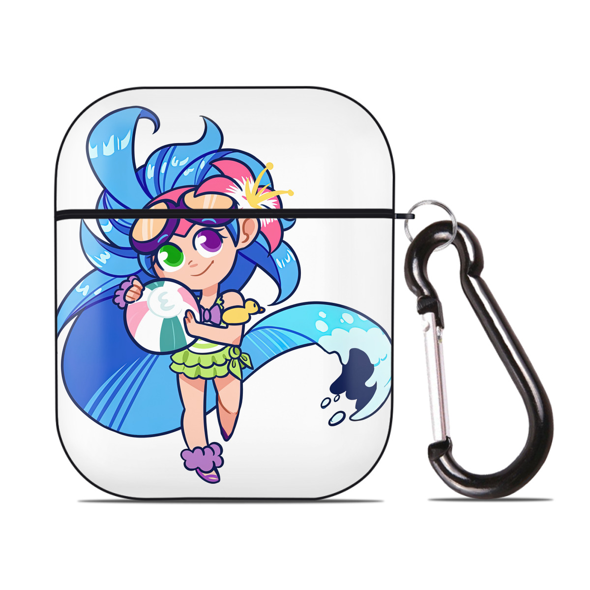 （画像用） リーグ・オブ・レジェンド League of Legends LOL AirPods 第2世代保護ケース ハードシェル ブラック 耐衝撃・防指紋・カラビナ付き