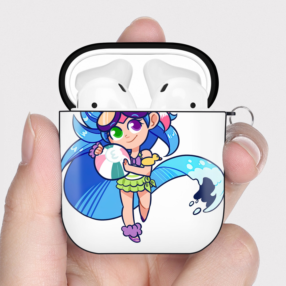 （画像用） リーグ・オブ・レジェンド League of Legends LOL AirPods 第2世代保護ケース ハードシェル ブラック 耐衝撃・防指紋・カラビナ付き