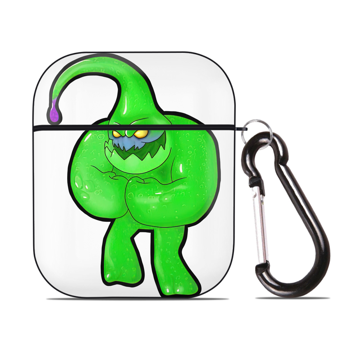 （画像用） リーグ・オブ・レジェンド League of Legends LOL AirPods 第2世代保護ケース ハードシェル ブラック 耐衝撃・防指紋・カラビナ付き
