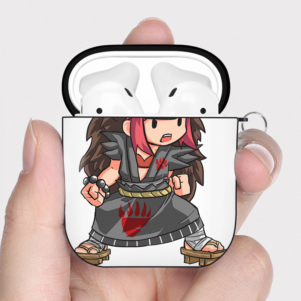 （画像用） リーグ・オブ・レジェンド League of Legends LOL AirPods 第2世代保護ケース ハードシェル ブラック 耐衝撃・防指紋・カラビナ付き