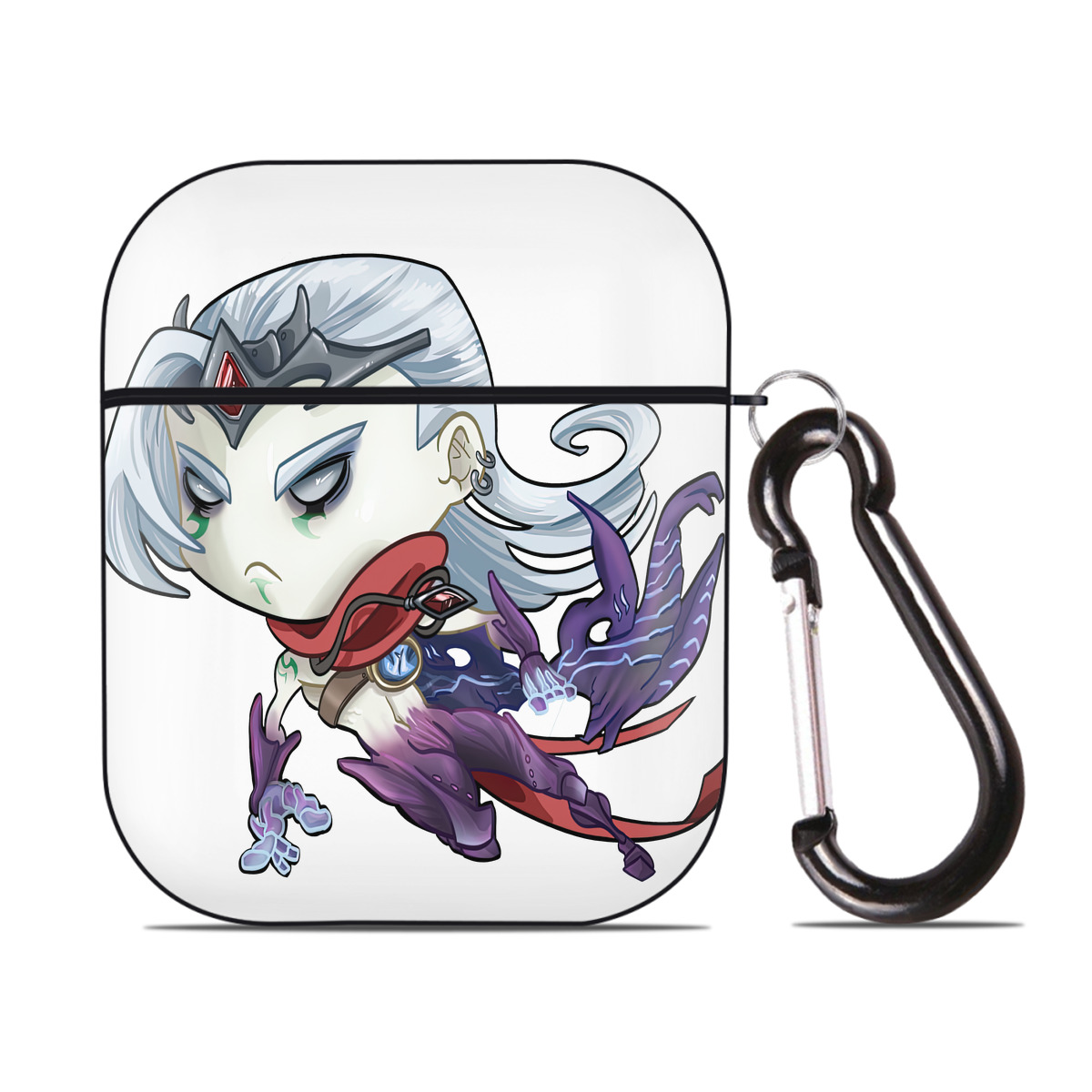 （画像用） リーグ・オブ・レジェンド League of Legends LOL AirPods 第2世代保護ケース ハードシェル ブラック 耐衝撃・防指紋・カラビナ付き