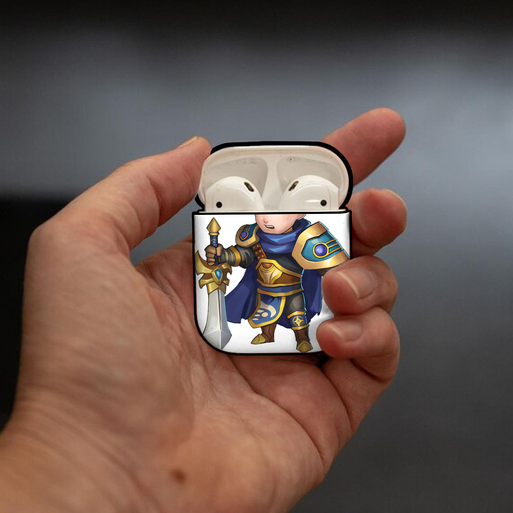 リーグ・オブ・レジェンド League of Legends LOL AirPods 第2世代保護ケース ハードシェル ブラック 耐衝撃・防指紋・カラビナ付き