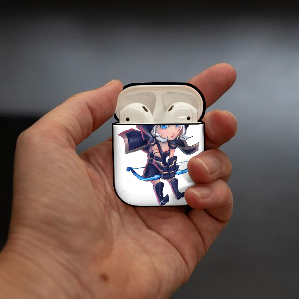 リーグ・オブ・レジェンド League of Legends LOL AirPods 第2世代保護ケース ハードシェル ブラック 耐衝撃・防指紋・カラビナ付き