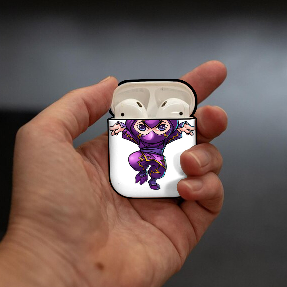 リーグ・オブ・レジェンド League of Legends LOL AirPods 第2世代保護ケース ハードシェル ブラック 耐衝撃・防指紋・カラビナ付き