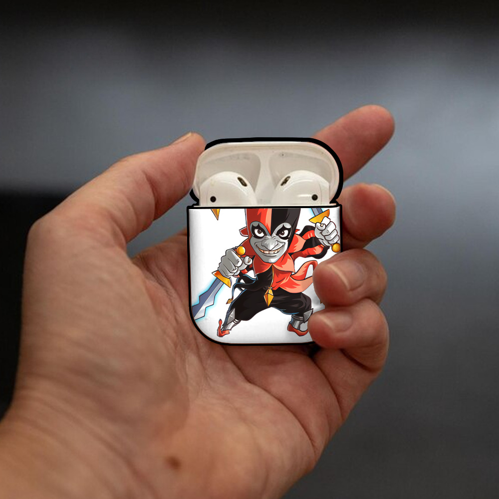 リーグ・オブ・レジェンド League of Legends LOL AirPods 第2世代保護ケース ハードシェル ブラック 耐衝撃・防指紋・カラビナ付き