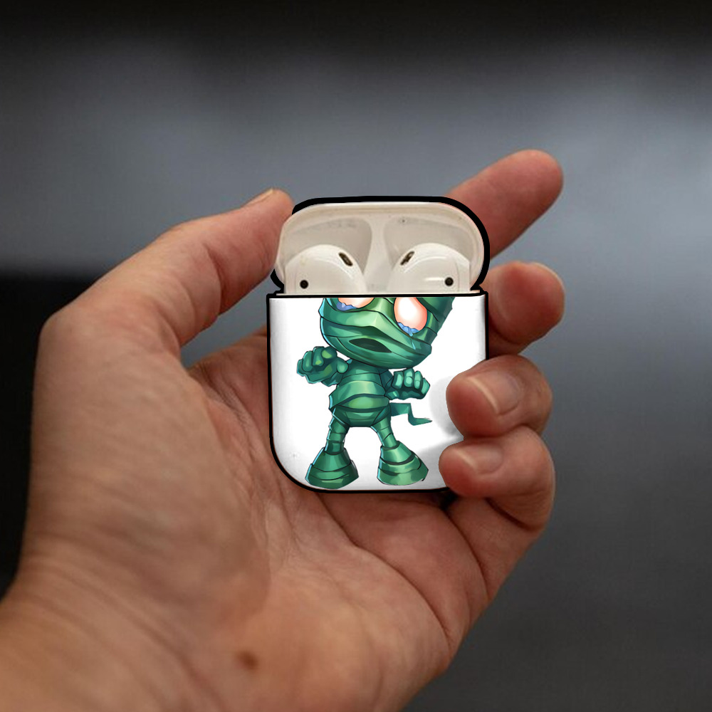 リーグ・オブ・レジェンド League of Legends LOL AirPods 第2世代保護ケース ハードシェル ブラック 耐衝撃・防指紋・カラビナ付き