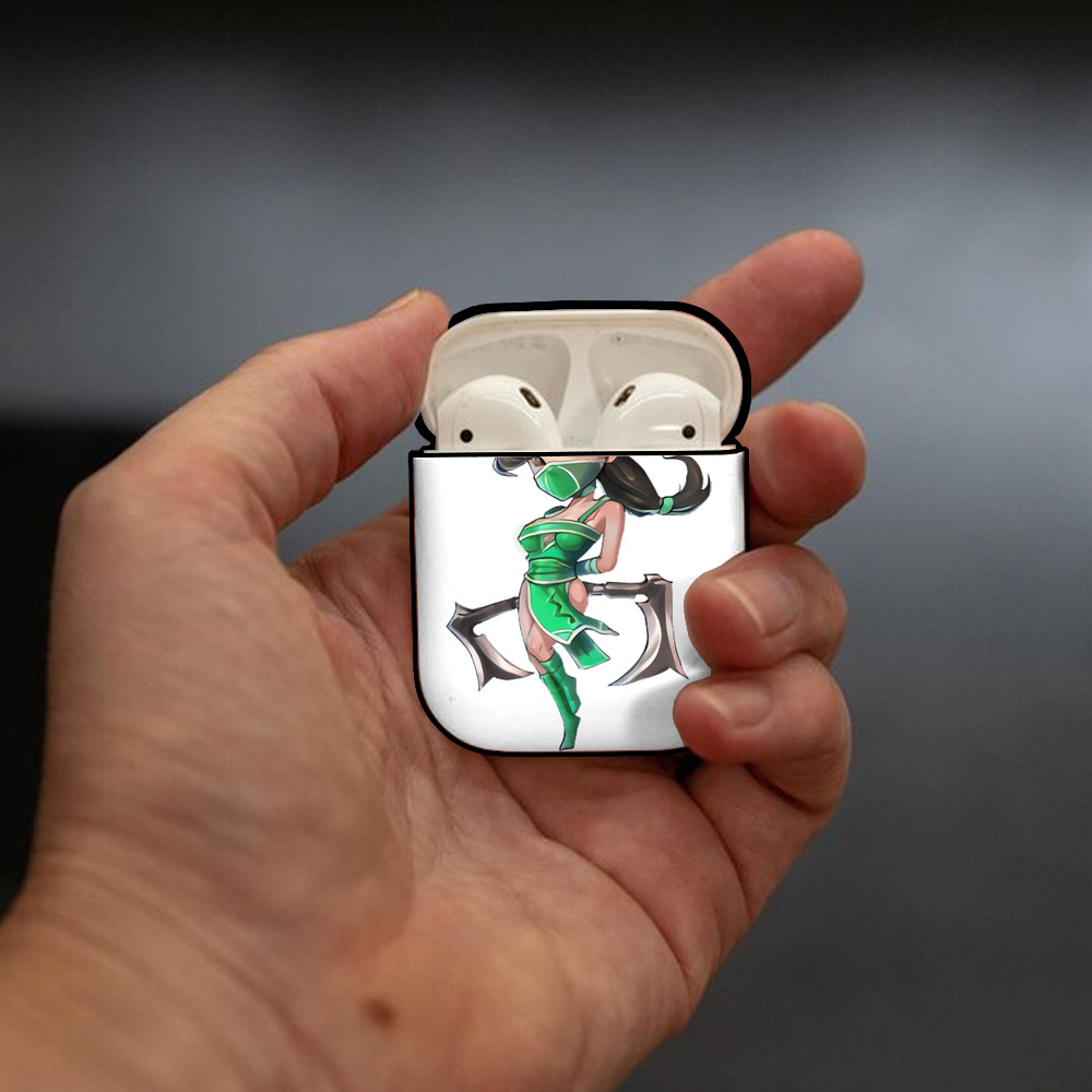 リーグ・オブ・レジェンド League of Legends LOL AirPods 第2世代保護ケース ハードシェル ブラック 耐衝撃・防指紋・カラビナ付き