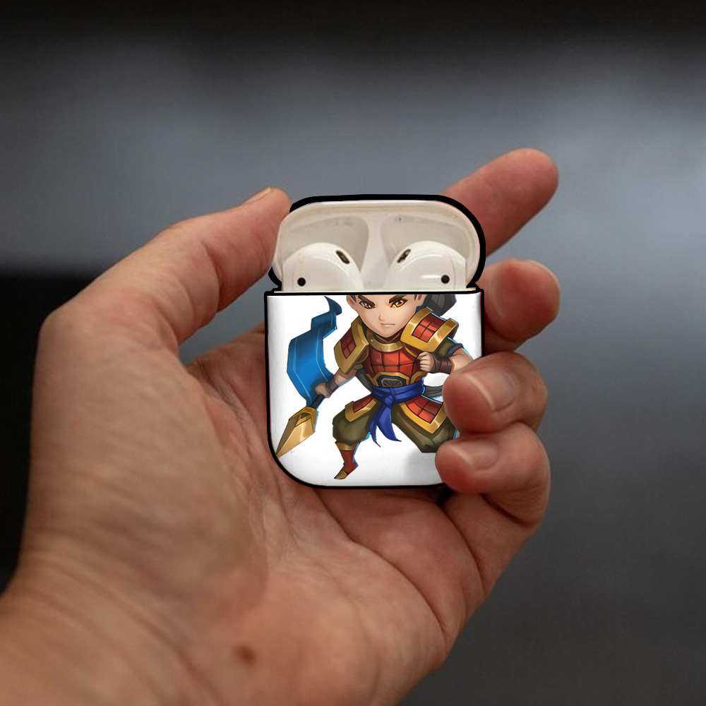 リーグ・オブ・レジェンド League of Legends LOL AirPods 第2世代保護ケース ハードシェル ブラック 耐衝撃・防指紋・カラビナ付き