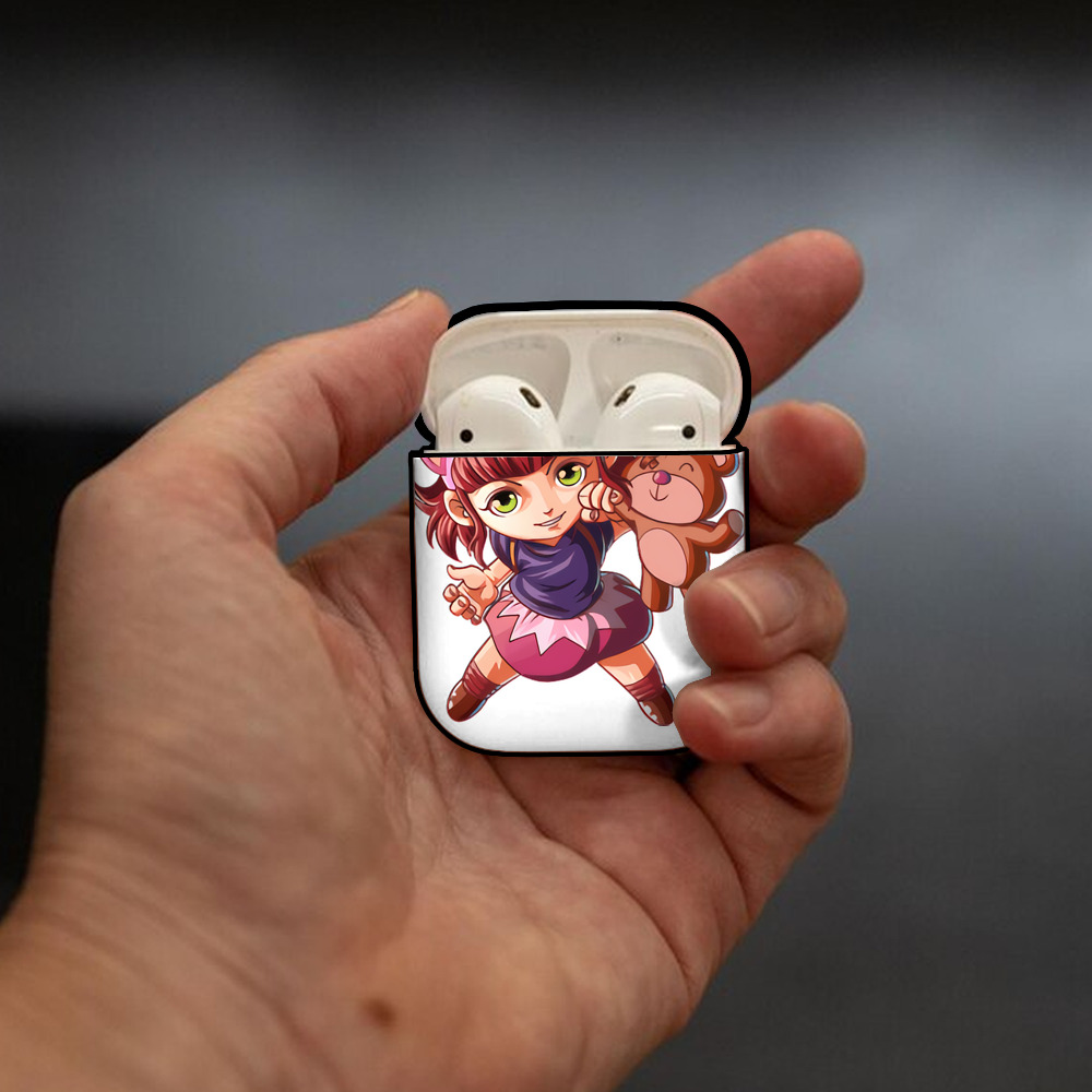 リーグ・オブ・レジェンド League of Legends LOL AirPods 第2世代保護ケース ハードシェル ブラック 耐衝撃・防指紋・カラビナ付き