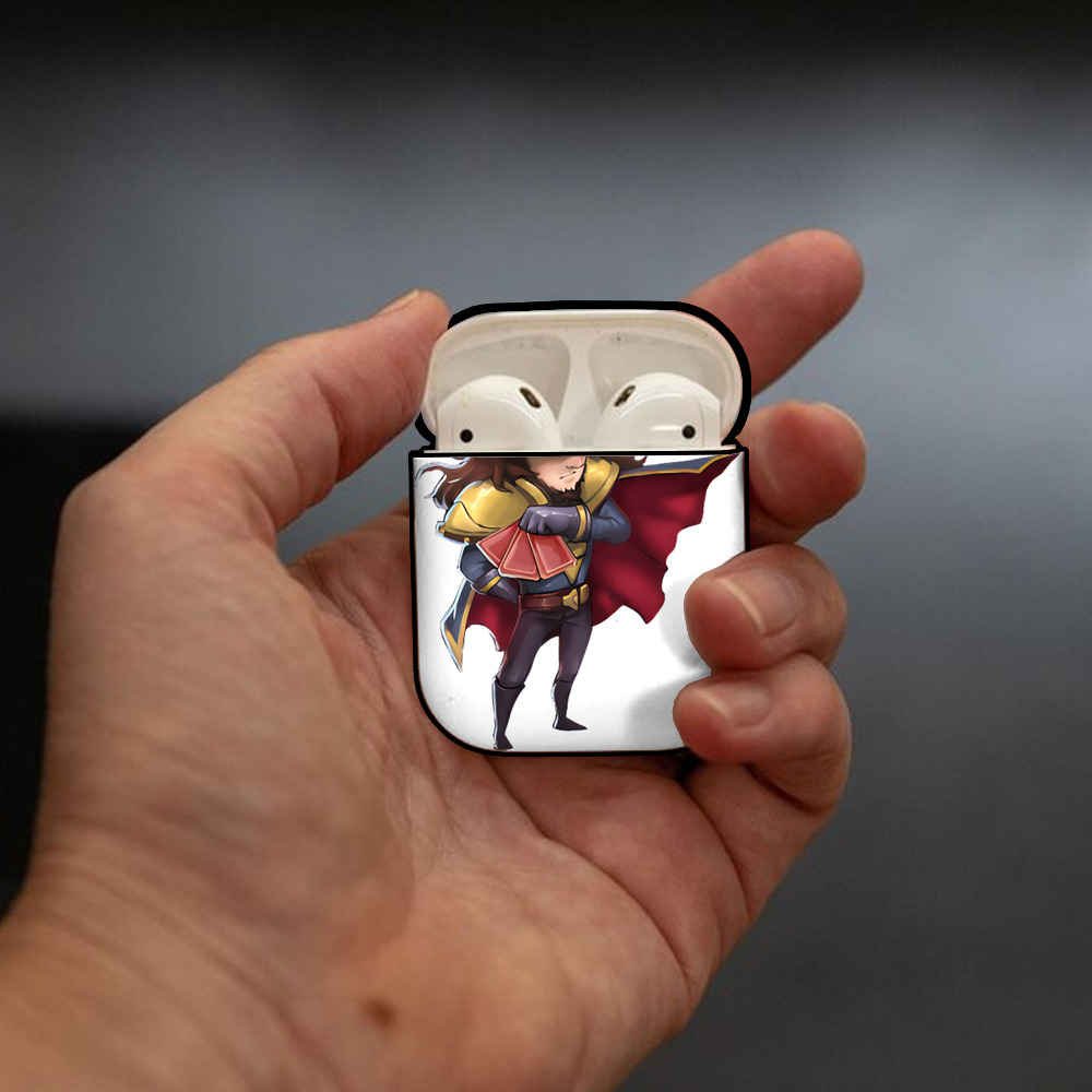 リーグ・オブ・レジェンド League of Legends LOL AirPods 第2世代保護ケース ハードシェル ブラック 耐衝撃・防指紋・カラビナ付き