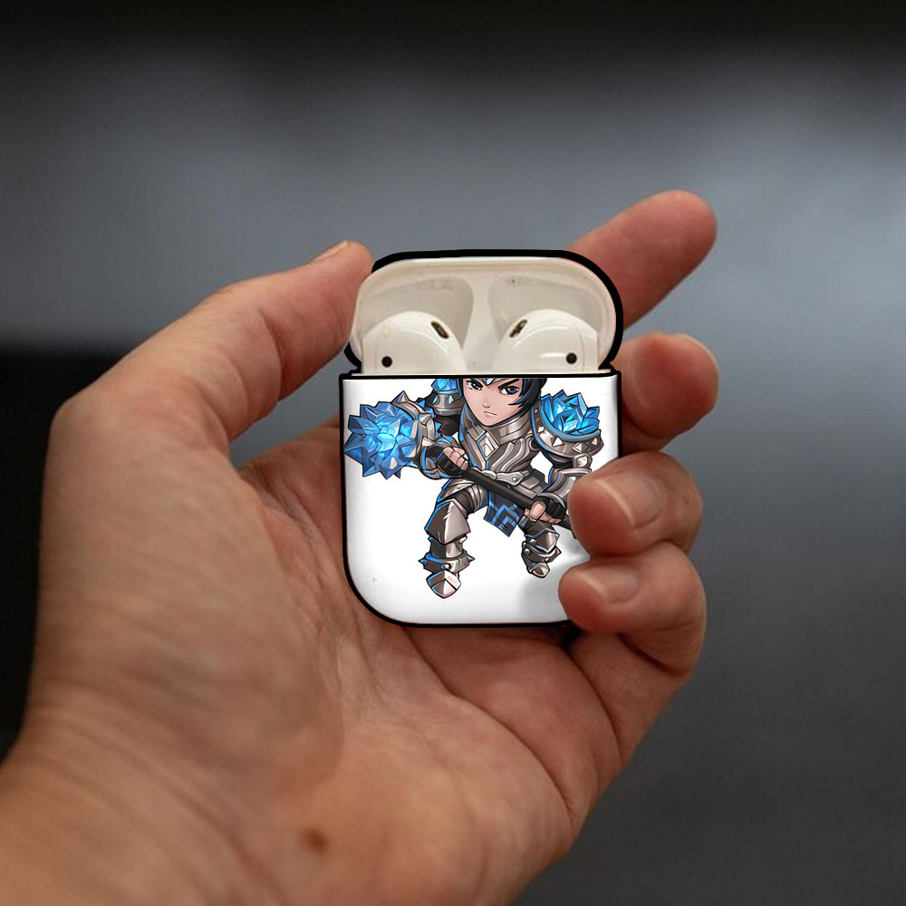 リーグ・オブ・レジェンド League of Legends LOL AirPods 第2世代保護ケース ハードシェル ブラック 耐衝撃・防指紋・カラビナ付き