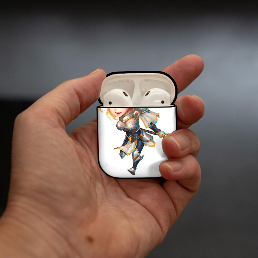 リーグ・オブ・レジェンド League of Legends LOL AirPods 第2世代保護ケース ハードシェル ブラック 耐衝撃・防指紋・カラビナ付き