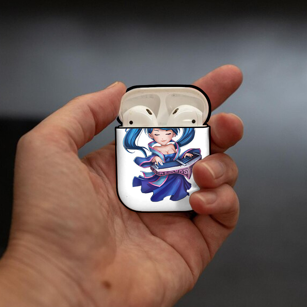 リーグ・オブ・レジェンド League of Legends LOL AirPods 第2世代保護ケース ハードシェル ブラック 耐衝撃・防指紋・カラビナ付き