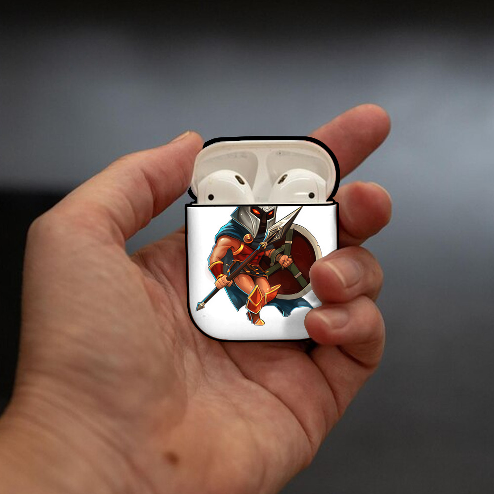 リーグ・オブ・レジェンド League of Legends LOL AirPods 第2世代保護ケース ハードシェル ブラック 耐衝撃・防指紋・カラビナ付き