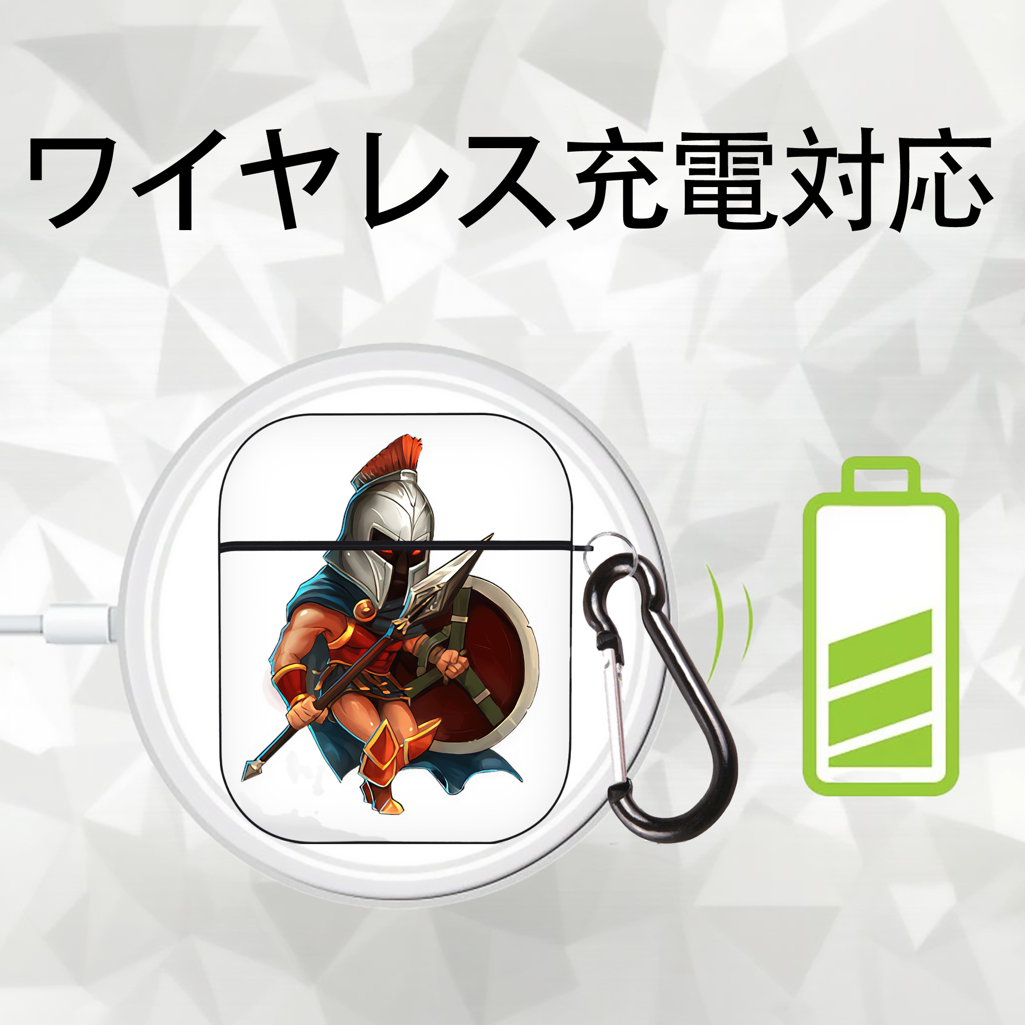 リーグ・オブ・レジェンド League of Legends LOL AirPods 第2世代保護ケース ハードシェル ブラック 耐衝撃・防指紋・カラビナ付き